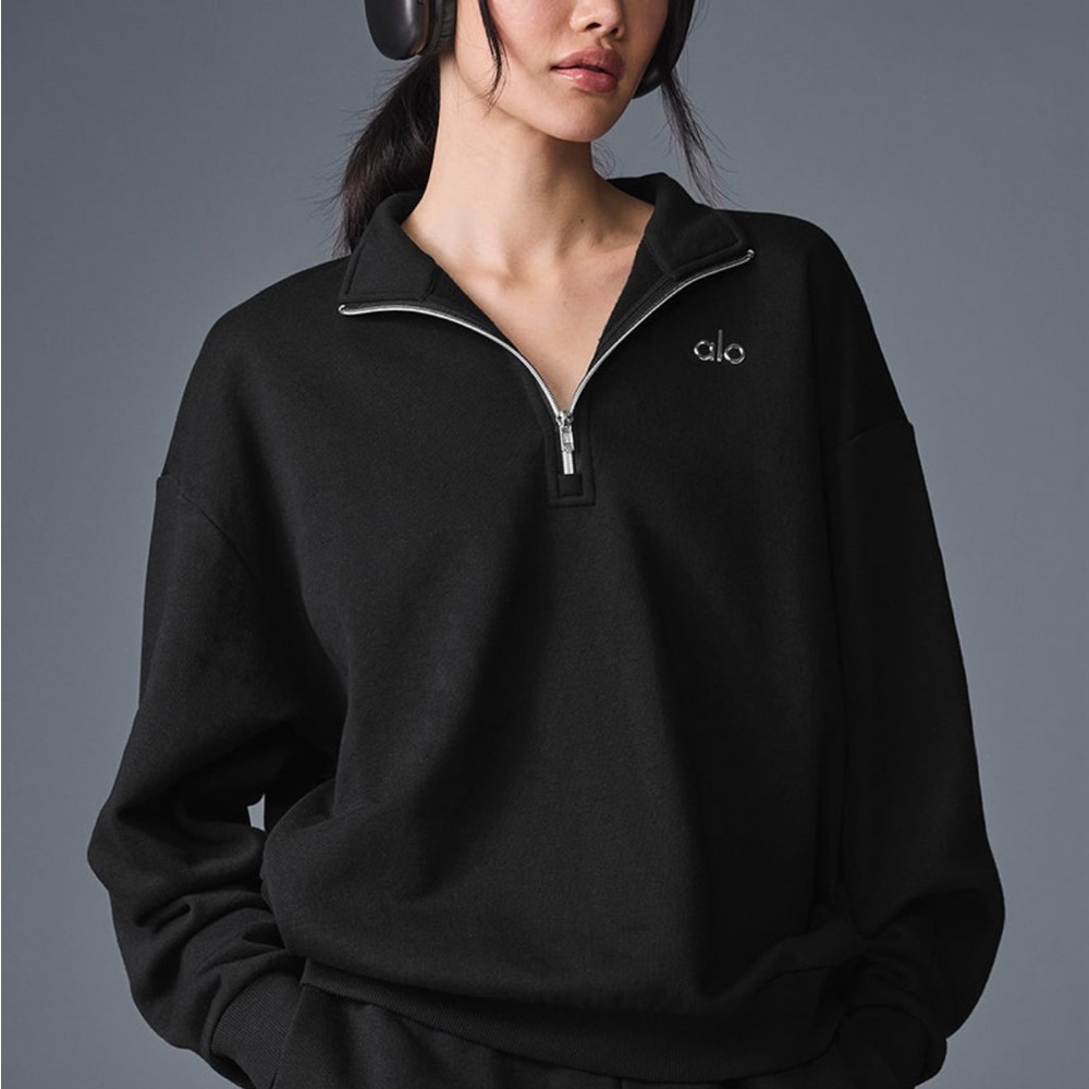 ALO Yoga Black Cowl Neck Sweater - Picture 2 of 4